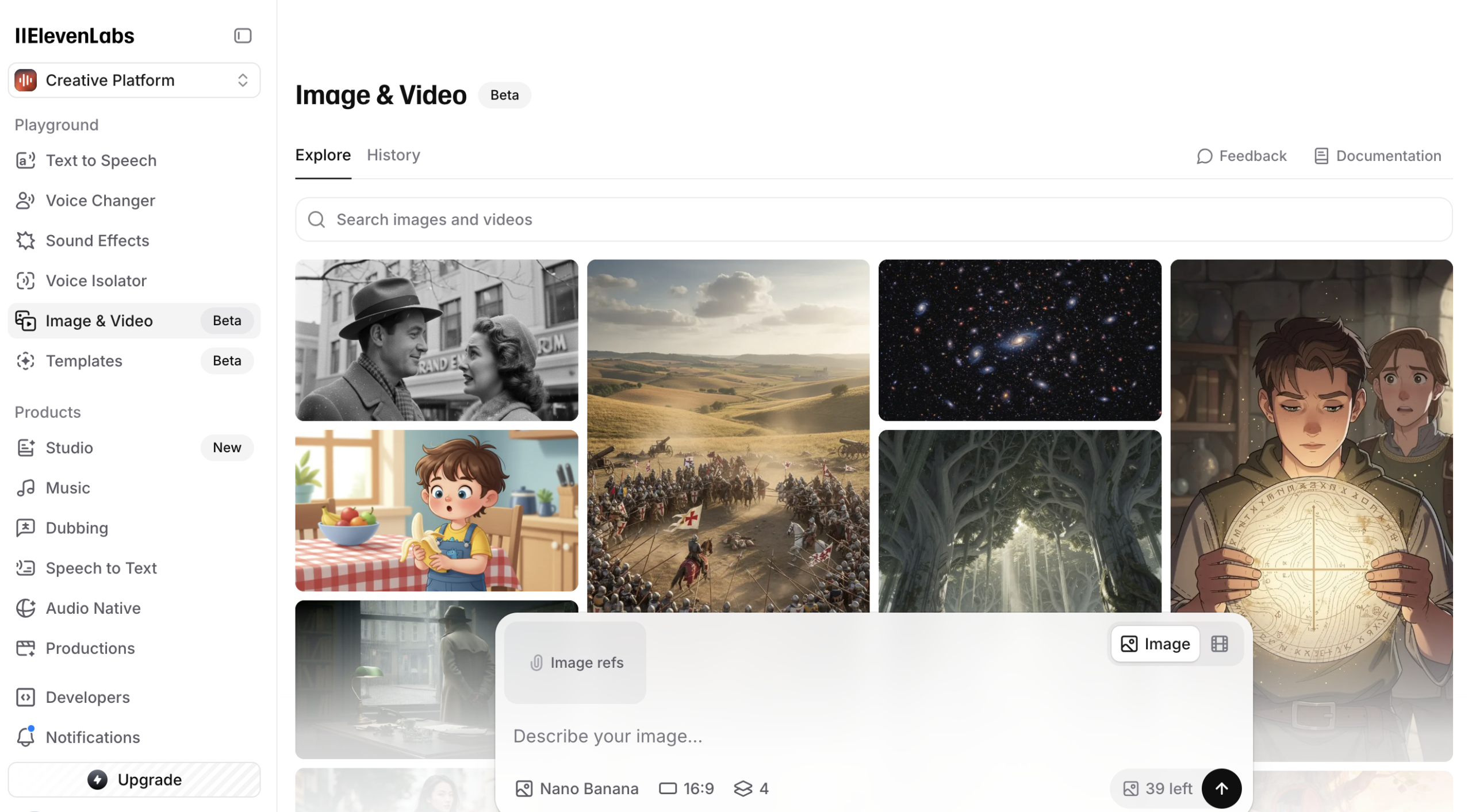 ElevenLabs Dashboard